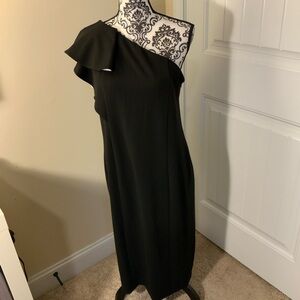 RACHEL Rachel Roy Black One-Shoulder Dress